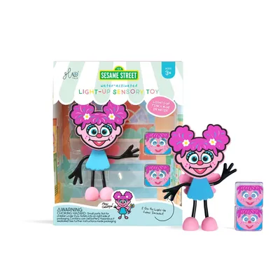Zdjęcie produktu dla Glo Pals Abby Ulica Sezamkowa - Kostki sensoryczne świecące w wodzie 2 szt.