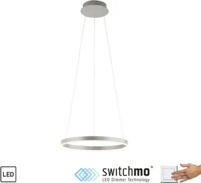 Image de Suspension LED, argent, intensité lumineuse variable, H 120 cm