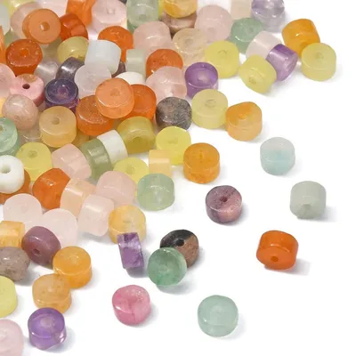 Immagine prodotto di Perline di pietra Heishi, forma piatta e rotonda, 200 pezzi, pietra naturale, 4-4,5 mm, ideali per la creazione di gioielli