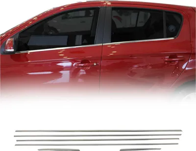 Immagine prodotto di Modanature per finestre per Hyundai i20 2008-2014 in acciaio inox cromato 6pcs