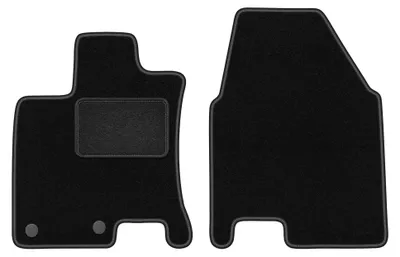 Immagine prodotto di Tappetini anteriori in moquette per Nisan Qashqai +2 2008-2013 (crossover) – 2 pezzi, neri, su misura – Wielganizator LUX