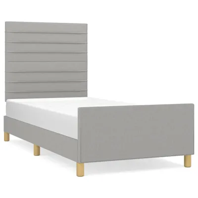 Immagine prodotto di Giroletto senza Materasso Grigio Chiaro 90x190 cm Tessuto