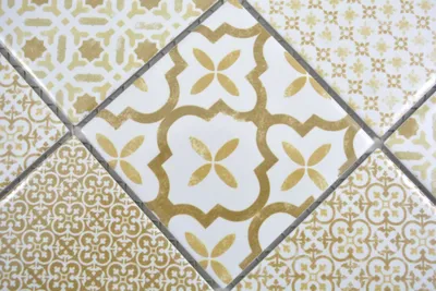 Produktbild von Handmuster Keramik Mosaik WARM beige Mosaikfliese Wand Fliesenspiegel Küche Bad MOS22B-WB12_m
