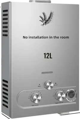 Produktbild von VEVOR LPG-Wasserheizer, 6L bis 18L Kapazität, einstellbare Wassertemperatur, 24KW 12L
