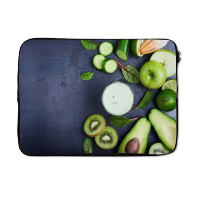 Produktbild von MuchoWow® Laptop Hülle 14 ZollSmoothie - Obst - Grün Laptoptasche - Laptoptasche - Stoßsicher - Schutzhaube