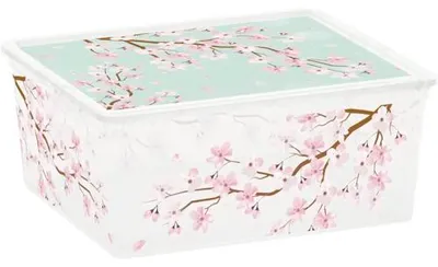 Obrázek produktu pro Úložný box s třešňovými květy 40 x 17 x 34 cm