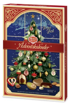 Zdjęcie produktu dla Kalendarz adwentowy Reber Specialities z kulkami Mozarta, czekoladkami i nie tylko | 296g