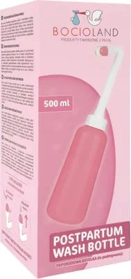 Produktbild von Bocioland Intim-Waschflasche nach der Geburt, 500 ml, 2 Aufsätze