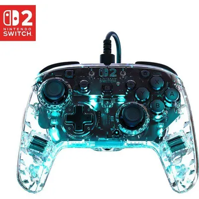 Obrázek produktu pro Gamepad  Nintendo Switch 2  Afterglow  RGB  Kabelový  Průhledný  Turtle Beach
