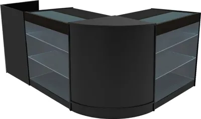 Immagine prodotto di Set di banchi espositivi LED Aries, modello CM60 + K900 (2 pezzi) + TB60 – Colore: nero