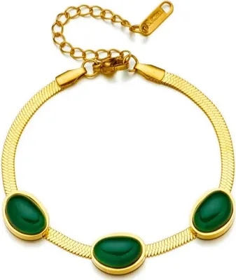Produktbild von EM-26963 Armband in Gold/Grün für Damen KP26963