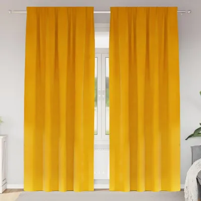 Zdjęcie produktu dla Zasłony zaciemniające 2 pcs Musztardowy Żółty 140 x 260 cm