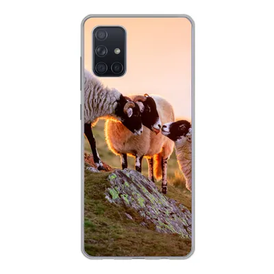 Produktbild von MuchoWow® Handyhülle Schutzhülle Hülle für Samsung Galaxy A51 5G Schafe - Tiere - Sonnenuntergang Silikon Softcase Handy Hülle - Abbildung