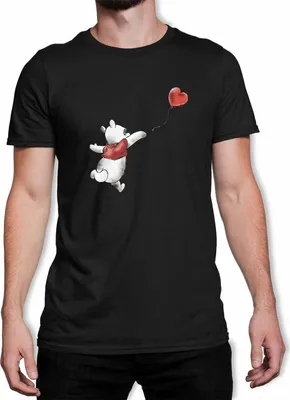 Image de Winnie l'ourson - T-shirt pour homme BI1657 (XL) (Noir)