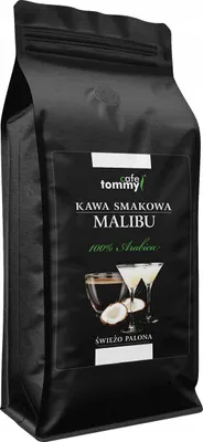 Produktbild von Malibu aromatisierte Kaffeebohnen, frisch geröstet, 1 kg, 100 % Arabica, Tommy Cafe