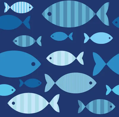 Produktbild von PAPSTAR Servietten 3-lagig, 33x33 cm, "Blue Fish", dekorativ | Folie (20 Stück)