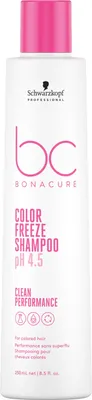 Obrázok produktu pre Schwarzkopf Professional BC Bonacure Color Freeze Shampoo pH 4,5 Clean Performance ochranný šampón na farbené vlasy 250 ml