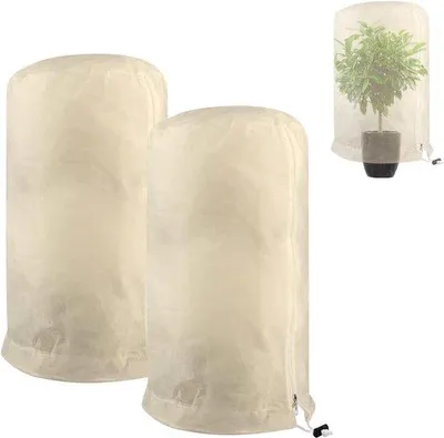Obrázok produktu pre Zimný obal na rastliny – 60 x 80 cm – netkaná textília – ochranný obal – zimná ochrana – ochrana rastlín – odolný – zips – odolný voči UV žiareniu