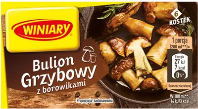 Obrázok produktu pre Bulion Grzybowy Z Borowikami Winiary 60 G (6 kociek)