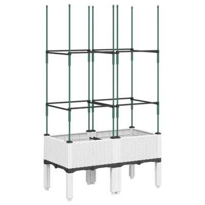 Produktbild von Pflanzkübel mit Rankgitter Weiß 80x40x142,5 cm PP