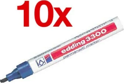 Produktbild von edding 3300 Permanentmarker blau 1,0 - 5,0 mm, 10 St.