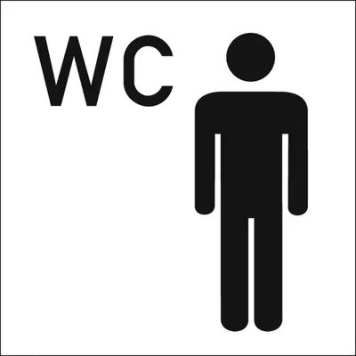 Produktbild von Aufkleber Piktogramm "WC Herren" 150x150mm