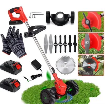 Produktbild von Akku-Rasentrimmer - Elektrischer Rasenmäher - 18.000 U/min - Leistungsstarker Schneider - Für Garten und Landschaftspflege