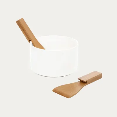 Produktbild von HOMLA B2 FINCAN Salatschüssel mit Bambuslöffel 17 cm