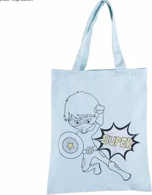 Zdjęcie produktu dla Rayher Stofftasche mit Druck Stoff blau