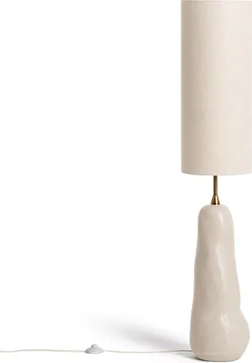 Produktbild von LED Tischlampe aus Keramik und Stoff Bryony Taupe