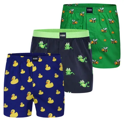Produktbild von Happy Shorts Herren Boxer Motive 3-Pack bienefroschente - Größe XXL