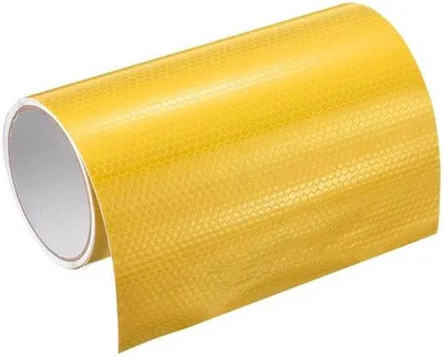 Immagine prodotto di Nastro riflettente di sicurezza per scale - Striscia segnaletica - Migliora la visibilità - Nastro resistente alle intemperie - 20 cm x 3 metri - Giallo riflettente