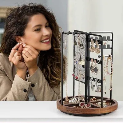 Image de Verre de sécurité, noir, 5 pièces, range-bijoux