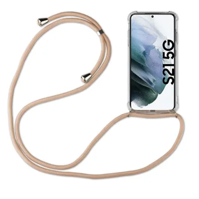 Produktbild von Handykette für Samsung S21 S22 S23 S24 FE Plus Ultra Handyhülle mit Band Hülle Galaxy S21 5G Beige / Braun