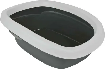 Immagine prodotto di Cat toilet Carlo, con bordo 31 × 14 × 43 cm grigio scuro/grigio chiaro