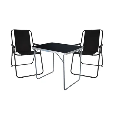 Produktbild von 3-tlg Campingmöbel Campingstuhl Campingtisch klappbar L70xB50xH59cm