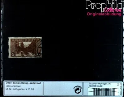 Produktbild von Briefmarken Österr.-Bosnien-Herzeg. 1906 Mi 33E gezähnt K 13 1/2 gestempelt Ansichten