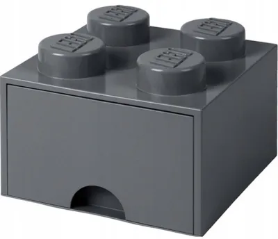 Produktbild von LEGO(R) Cloche-Behälter mit Schublade vier grau