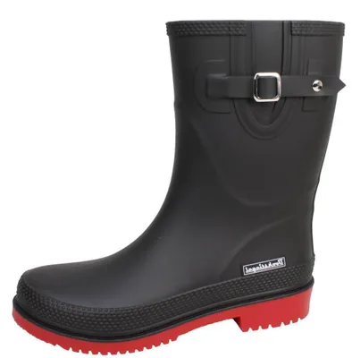 Produktbild von Bockstiegel Damen Gummistiefel Regenstiefel Lotte-K – Kurzstiefel Gummistiefel für Frauen mit Zierschnalle in Schwarz Größe 36