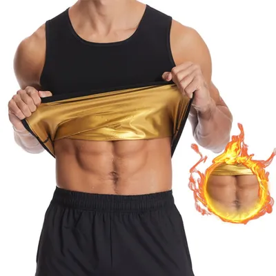 Produktbild von Schwitzanzug abnehmen Weste Herren Sauna Tank Top Taille Trainer Schwitzweste