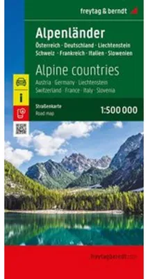 Zdjęcie produktu dla Kraje alpejskie, mapa drogowa 1:500 000, freytag & berndt
