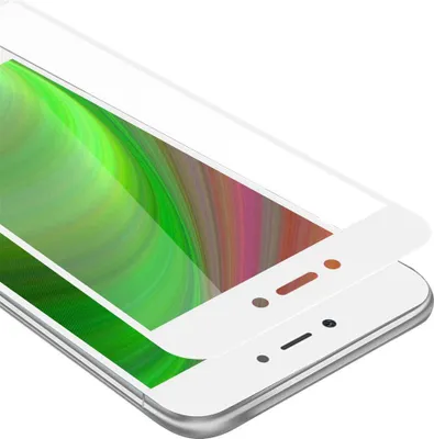 Produktbild von Cadorabo Panzerfolie für Xiaomi RedMi 5A Schutzfolie in Weiß Vollbild Folie Tempered Display Schutzglas