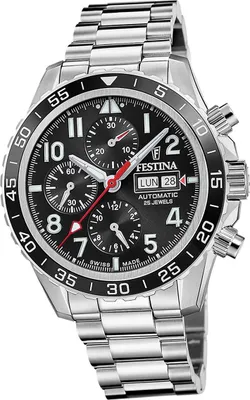 Produktbild von Festina Herrenuhr Swiss Made Armbanduhr Edelstahl silber D2UF20055/4