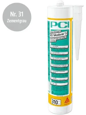 Produktbild von PCI Silcoferm® S Silikon Dichtstoff für innen und aussen zementgrau 310 ml