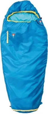 Produktbild von Grüezi bag | Kids Grow Colorful Water Blue | mitwachsender Kinderschlafsack | Körpergröße 100-150 cm | Mumienschlafsack | 1000g | Ø21 x 15 cm | raschelfrei