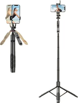 Produktbild von INF 1.53m Aluminiumlegierung Selfie Stick Stativ mit Stabilisierungsgriff