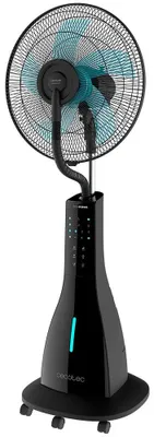 Fußbodenventilator 90 W, oszillierend, leise, 3 Stufen, Timer, schwarz