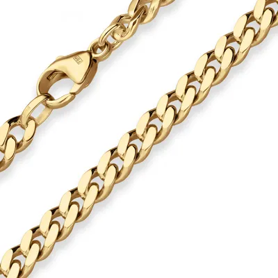 Produktbild von 6,3mm Armband Panzerkette Goldarmband Armschmuck aus 585 Gold Gelbgold 21cm