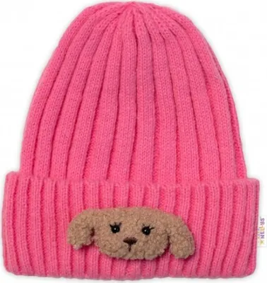 Imagen del producto de Gorro de invierno para bebé, marca Bear, modelo Baby Nellys, color rosa, talla 48-54 cm