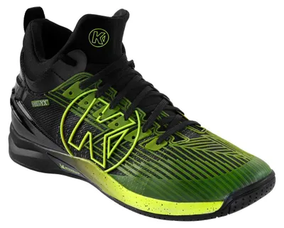 Immagine prodotto di Kempa Attack Midcut 2.0 scarpe da pallamano uomo nero giallo fluo Gr 42,5
